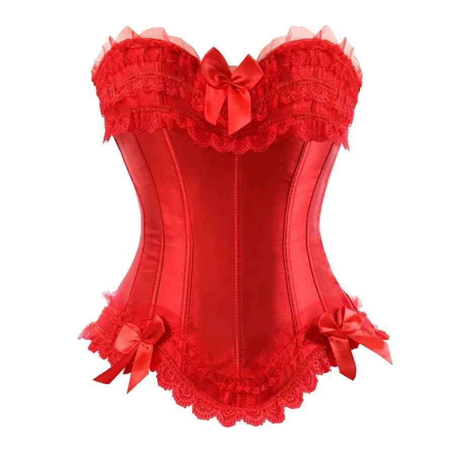 Sexy Satin Bowknot Decorated Clubwear Showgirl Body Shaper Plus Size - Urban Heaven Co