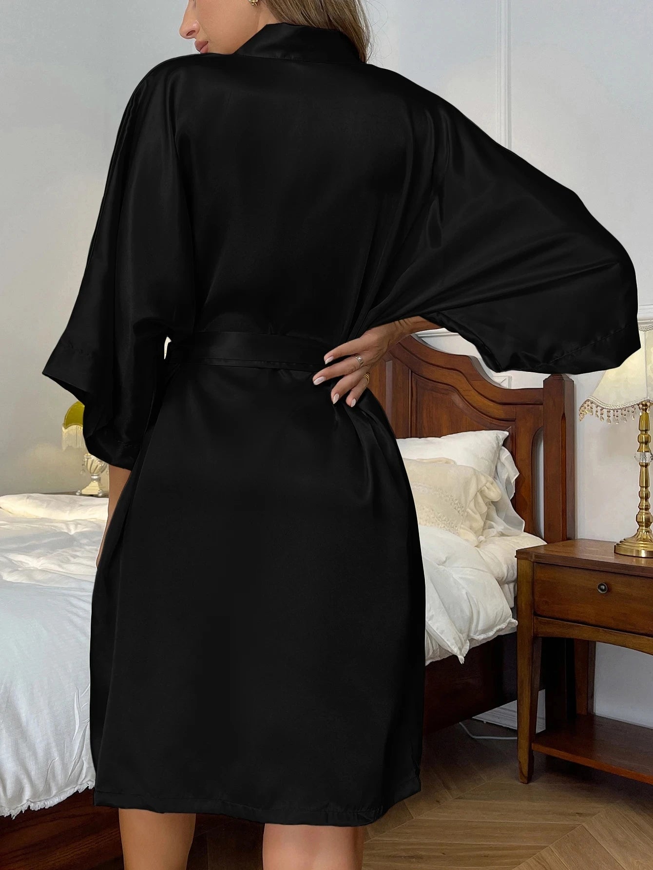 Silk Bathrobe for Women - Spring Summer Long Sexy Cardigan Home Dress - Urban Heaven Co