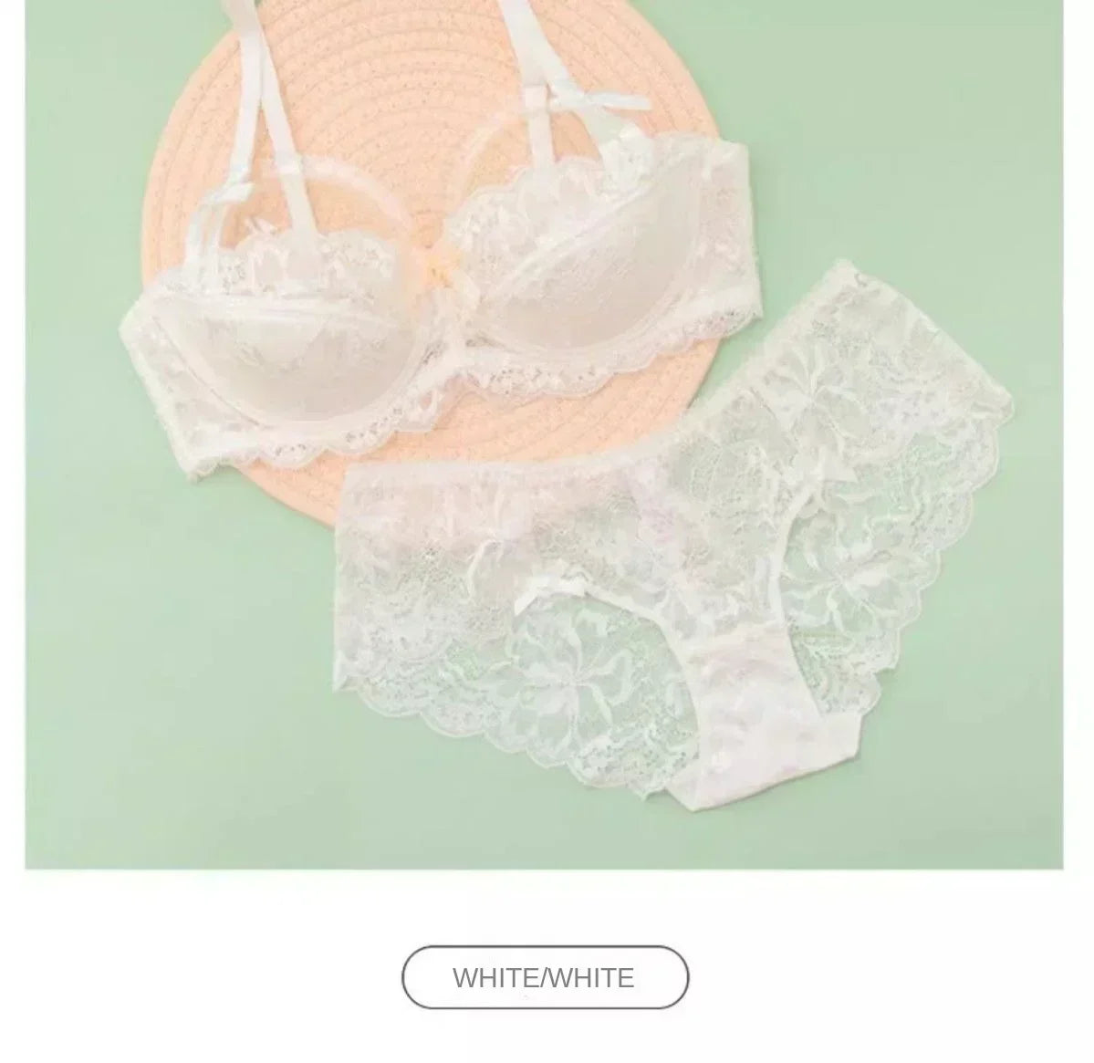 MOYISU French Romantic Lace Comfortable Breathable Sexy Tushy Slim Bra - Urban Heaven Co