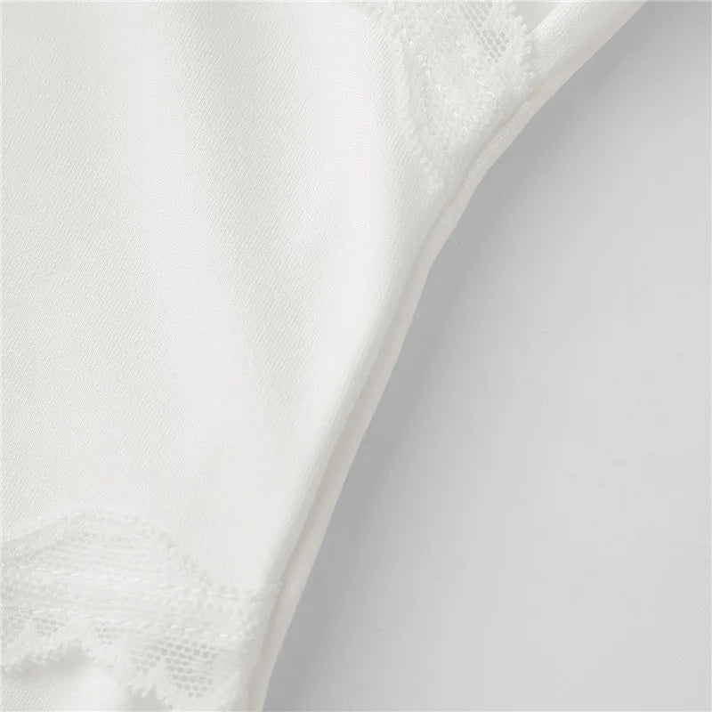 Imcute Wrap Top for Women Y2K Lace Trim Long Sleeve V Neck Workout Yoga Wrap Shirts Slim Fit Tie Front Coquette Tops - Urban Heaven Co