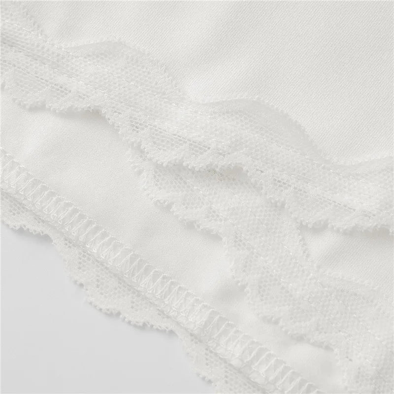 Imcute Wrap Top for Women Y2K Lace Trim Long Sleeve V Neck Workout Yoga Wrap Shirts Slim Fit Tie Front Coquette Tops - Urban Heaven Co