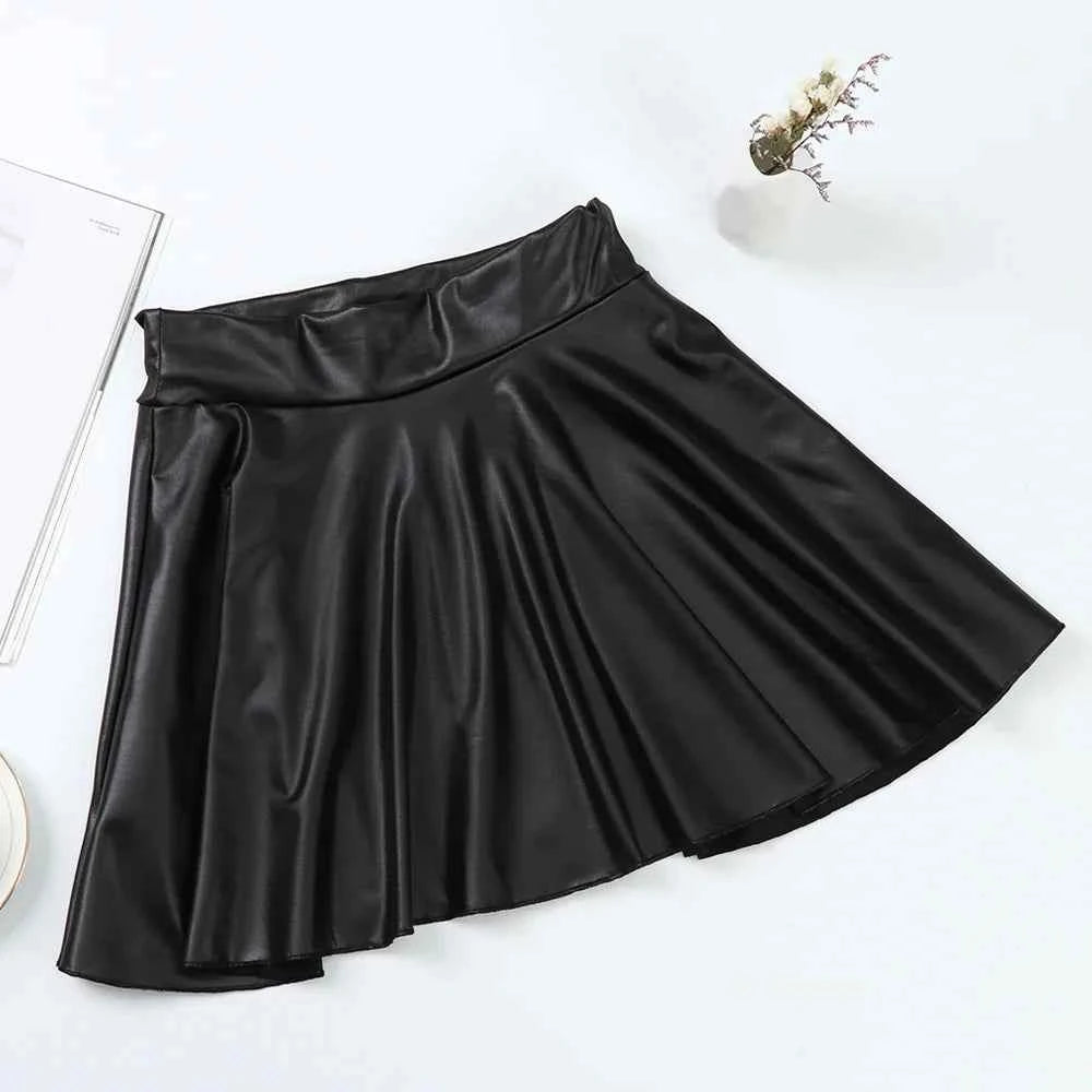 High Waist Faux Leather Textured Half Skirt For Women - Urban Heaven Co