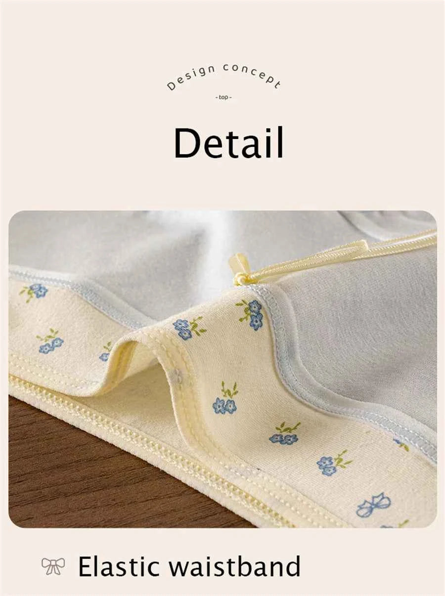 3 Pcs Set Autumn Lace Panties Set for Women - Floral Intimate Underwear - Trendy Patchwork Lace Briefs - Soft Lingerie for Females - Urban Heaven Co