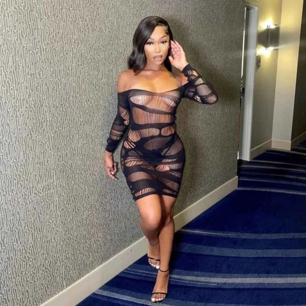 Night Club Party Wear Mini Bodycon Dress - Urban Heaven Co