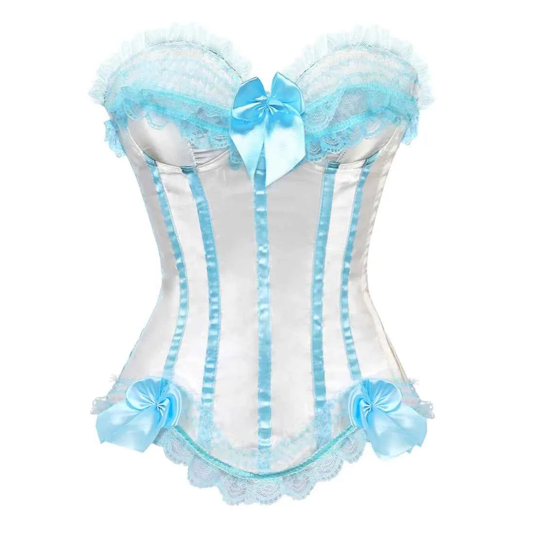 Sexy Satin Bowknot Decorated Clubwear Showgirl Body Shaper Plus Size - Urban Heaven Co