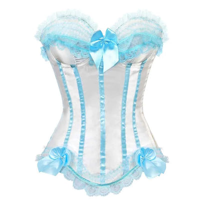 Sexy Satin Bowknot Decorated Clubwear Showgirl Body Shaper Plus Size - Urban Heaven Co