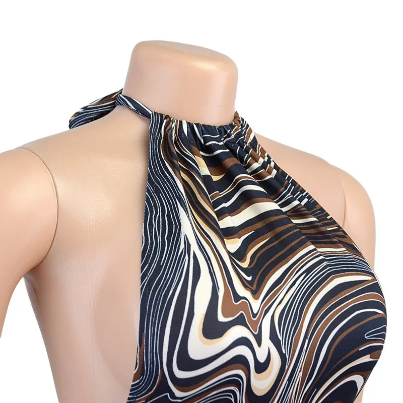 Black Halter Bodycon Dress Women - Sexy Hollow Out Backless Mini Dress - Urban Heaven Co