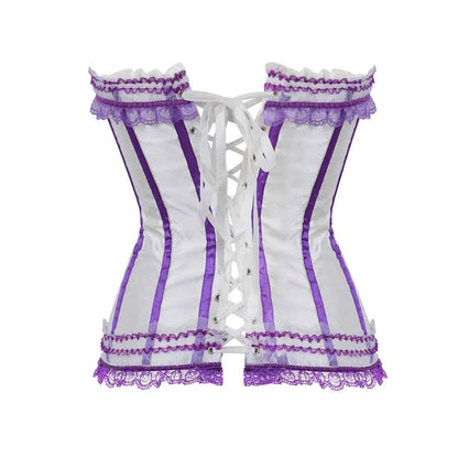 Sexy Satin Bowknot Decorated Clubwear Showgirl Body Shaper Plus Size - Urban Heaven Co