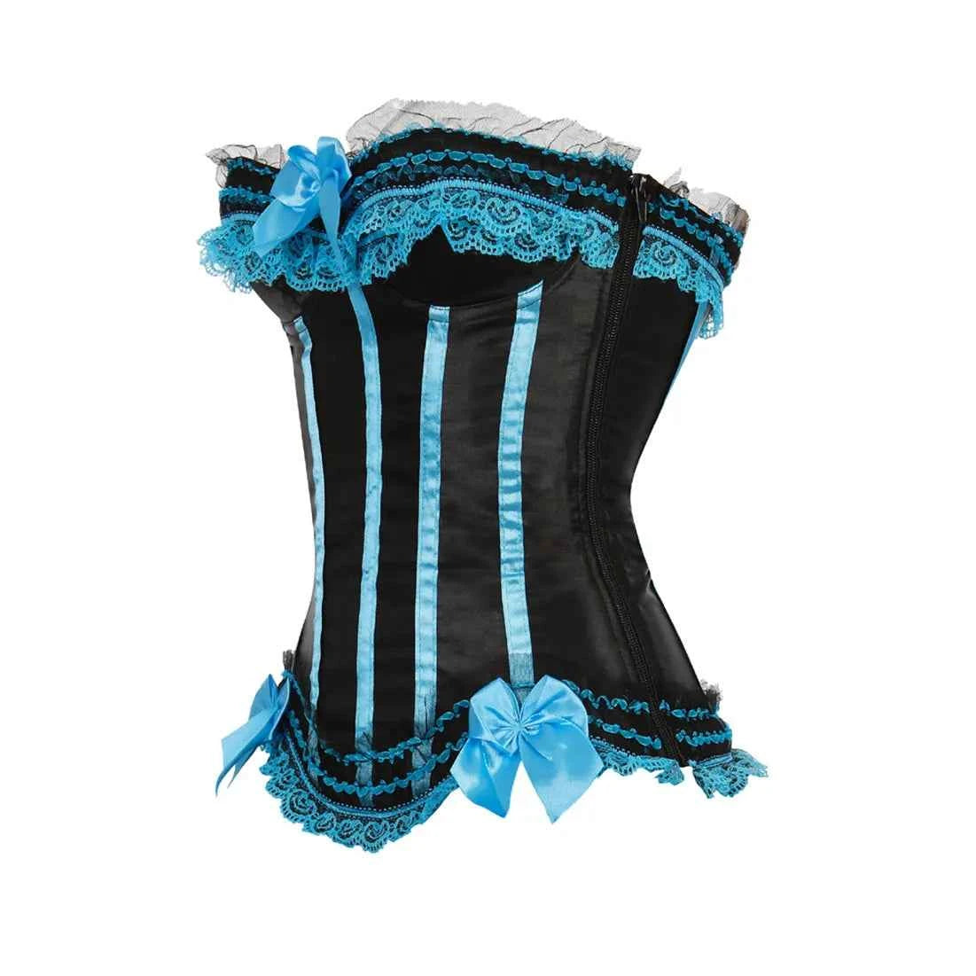 Sexy Satin Bowknot Decorated Clubwear Showgirl Body Shaper Plus Size - Urban Heaven Co