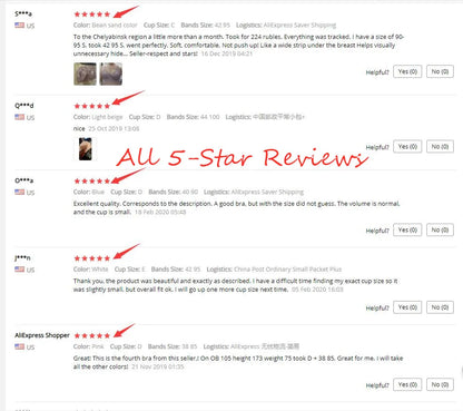 Hot Full Cup Plus Size Wireless Lace Bra - Adjustable Thin Underwear for B C D Cup Large Sizes - Urban Heaven Co