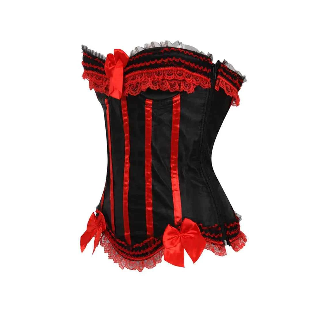 Sexy Satin Bowknot Decorated Clubwear Showgirl Body Shaper Plus Size - Urban Heaven Co