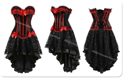 Sexy Satin Bowknot Decorated Clubwear Showgirl Body Shaper Plus Size - Urban Heaven Co