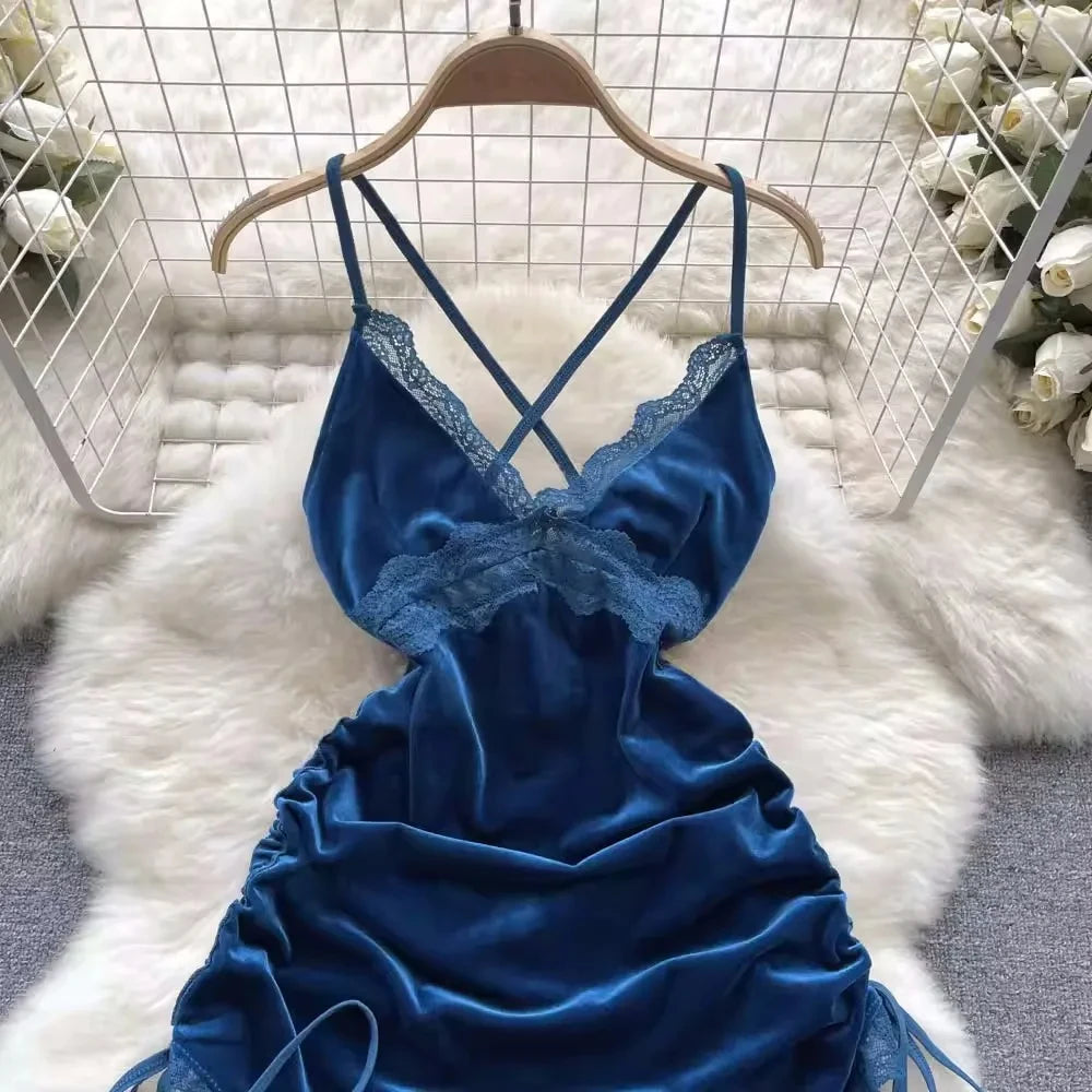 Hot Sexy V-Neck Cross Strap Dress. - Urban Heaven Co