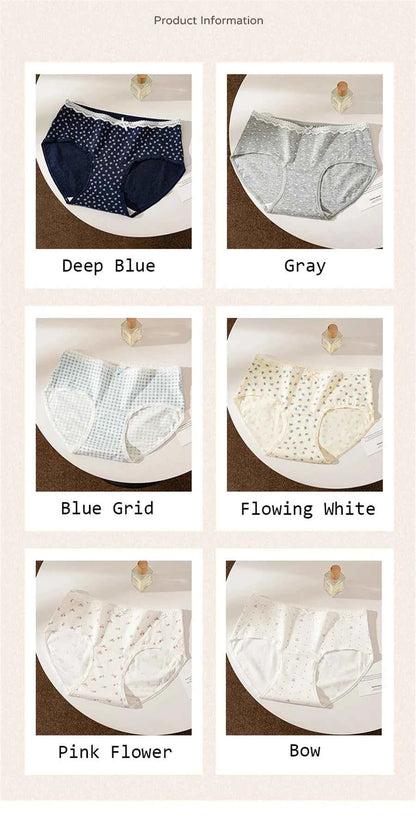 3 Pcs Set Autumn Lace Panties Set for Women - Floral Intimate Underwear - Trendy Patchwork Lace Briefs - Soft Lingerie for Females - Urban Heaven Co