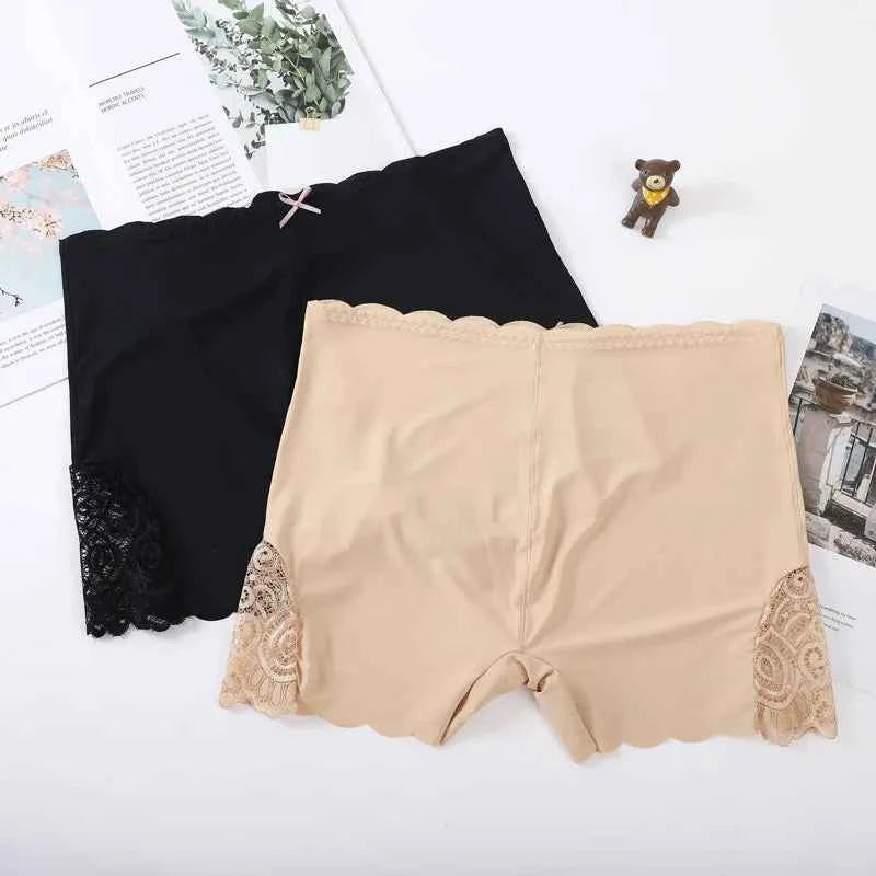 Sexy Lace Edge Safety Short Pants Soft Seamless Under Skirt Shorts. - Urban Heaven Co