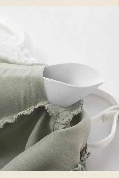 Sexy Lace Trim Nightgown Kimono Bathrobe Gown Loose Silk Satin Home Wear Loungewear Sleepwear Summer New Female Twinset Robe Set - Urban Heaven Co