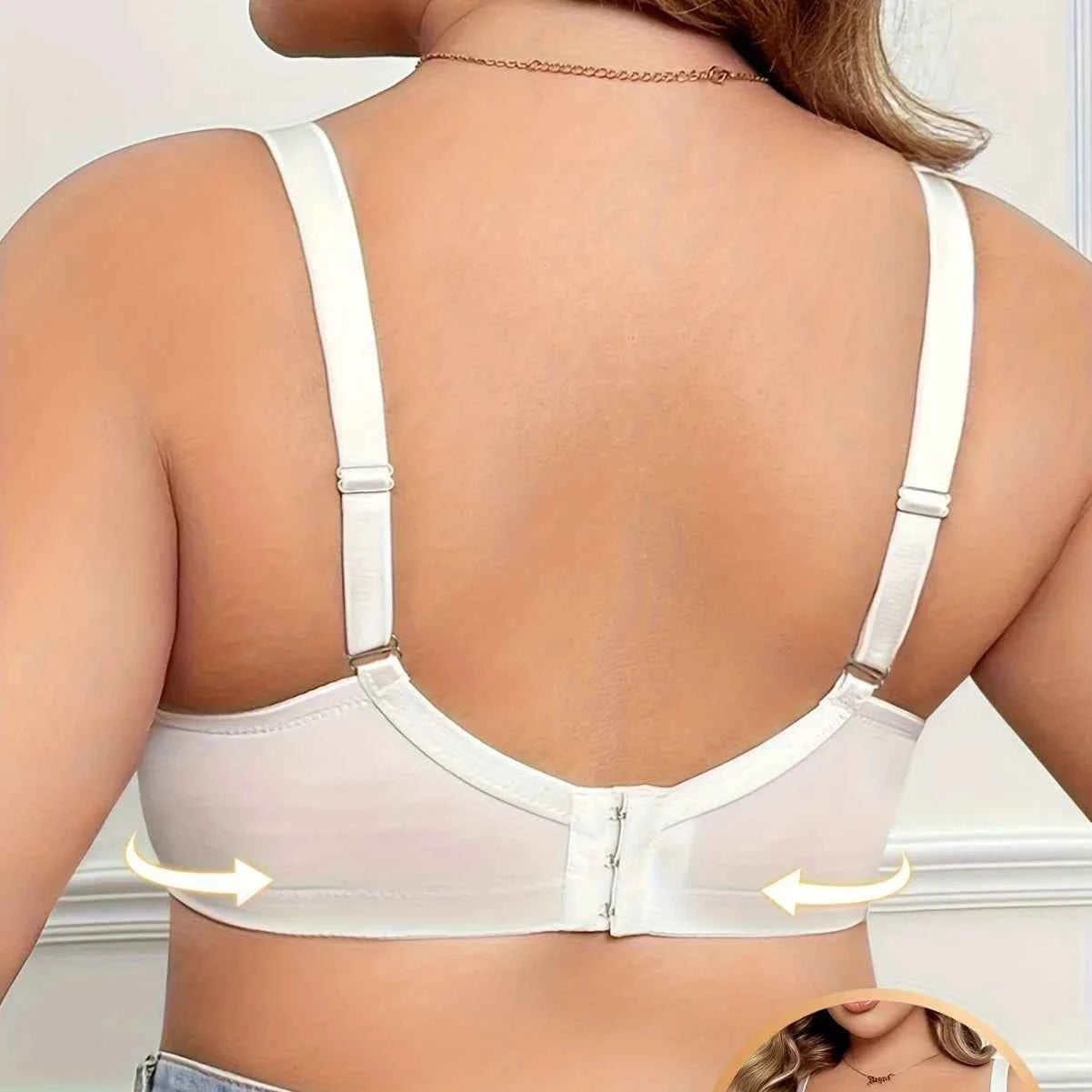 Lace Trim Thin Cup Underwire Semi Transparent Plus Size Bra for Women 85 90 95 100 105 110 C D E F - Urban Heaven Co