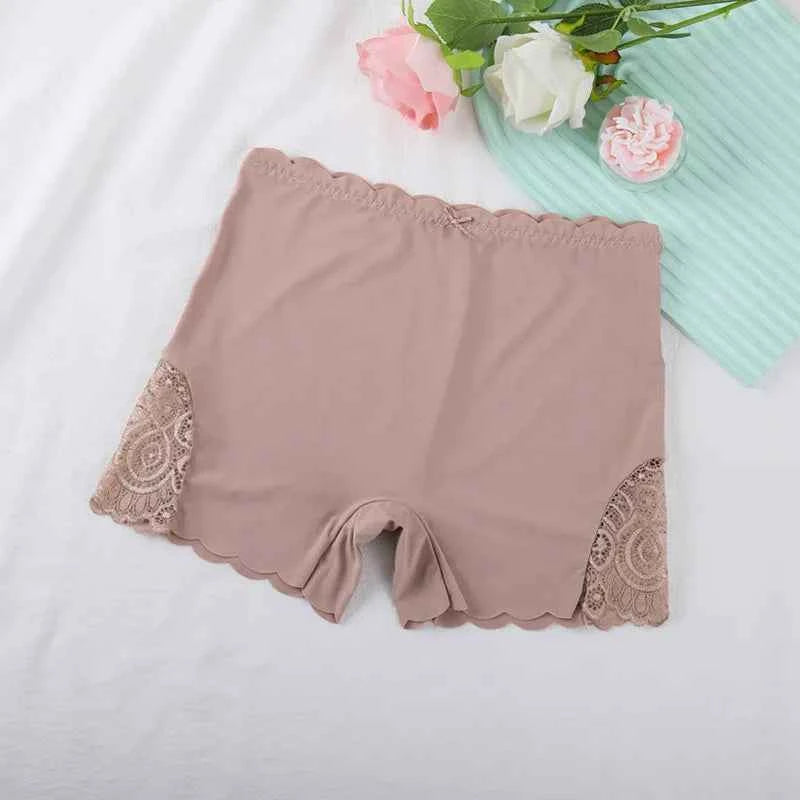 Sexy Lace Edge Safety Short Pants Soft Seamless Under Skirt Shorts. - Urban Heaven Co