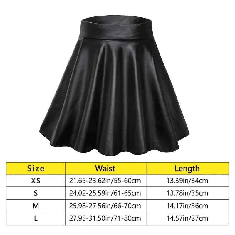 High Waist Faux Leather Textured Half Skirt For Women - Urban Heaven Co