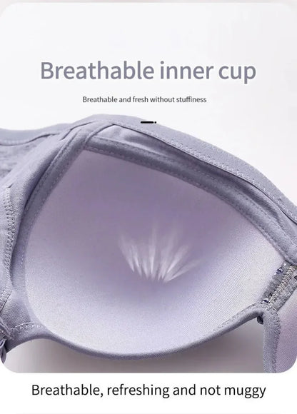 Bras for Women Comfortable Breathable Tops No Steel Ring Printed Bra Push Up Bra Gathering Large Size CD Cup Lingerie Brassiere - Urban Heaven Co