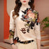 Advanced Sense Spring New High Density Velvet Fashion Flower Long Sleeved Half High Collar Comfortable - Urban Heaven Co