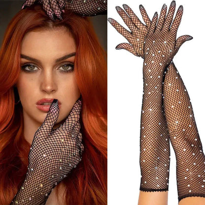 Fashion Shiny Rhinestone Bodysuit Women Sexy Lingerie Fishnet Dress Secret Lace Underwear Hot Sexy Set Erotic Shiny Bikinis - Urban Heaven Co