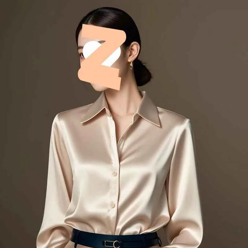 Elegant Purple Silk Blend Long Sleeve Women&