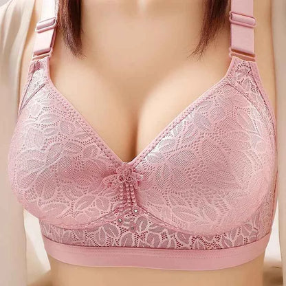 Comfortable Large Size Breathable Underwear with Adjustable Thin Section No Steel Ring Bra for Side Collection and Gathering - Urban Heaven Co