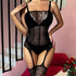 Summer Crotchless Bodysuit Lingerie Set - Erotic Fishnet Bra, Garters, and Body Stockings for Women - Urban Heaven Co