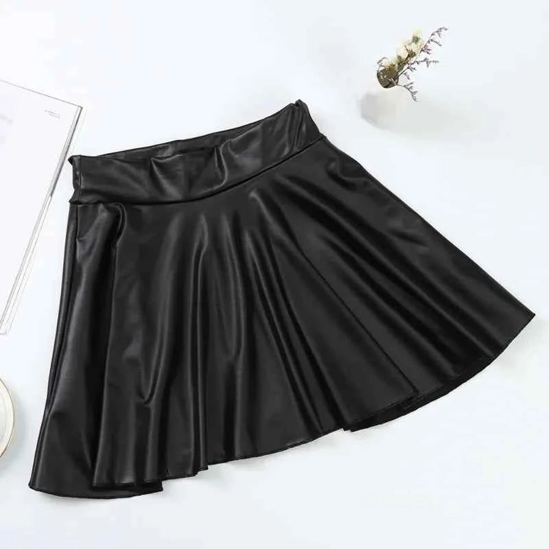 High Waist Faux Leather Textured Half Skirt For Women - Urban Heaven Co