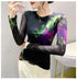 S-4XL Autumn Winter Double-Layer Mesh T-shirt Female. - Urban Heaven Co