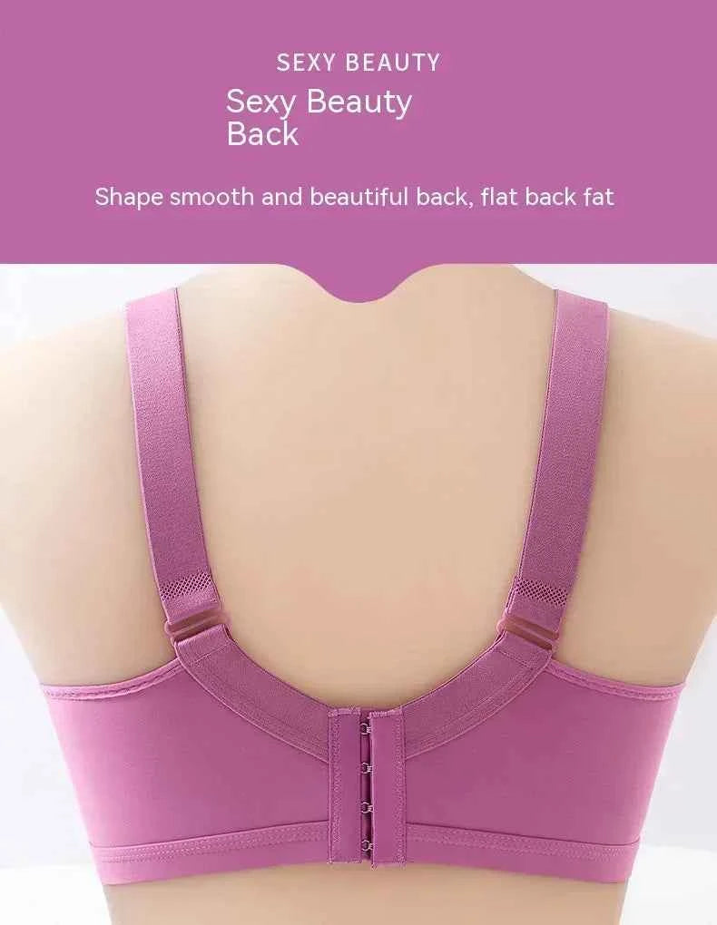 Comfortable Large Size Breathable Underwear with Adjustable Thin Section No Steel Ring Bra for Side Collection and Gathering - Urban Heaven Co