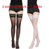 Kave Lace Thigh High Silicone Anti-Slip Socks for Women - Sexy Long Stockings in Black/White - Urban Heaven Co