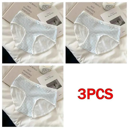 3 Pcs Set Autumn Lace Panties Set for Women - Floral Intimate Underwear - Trendy Patchwork Lace Briefs - Soft Lingerie for Females - Urban Heaven Co