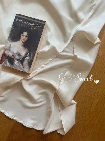 Spring New Nightgown Women Bride Wedding Dress Sweet Lace Patchwork Robe Set Nightdress Elegant Lingerie Summer Long Kimono Gown - Urban Heaven Co