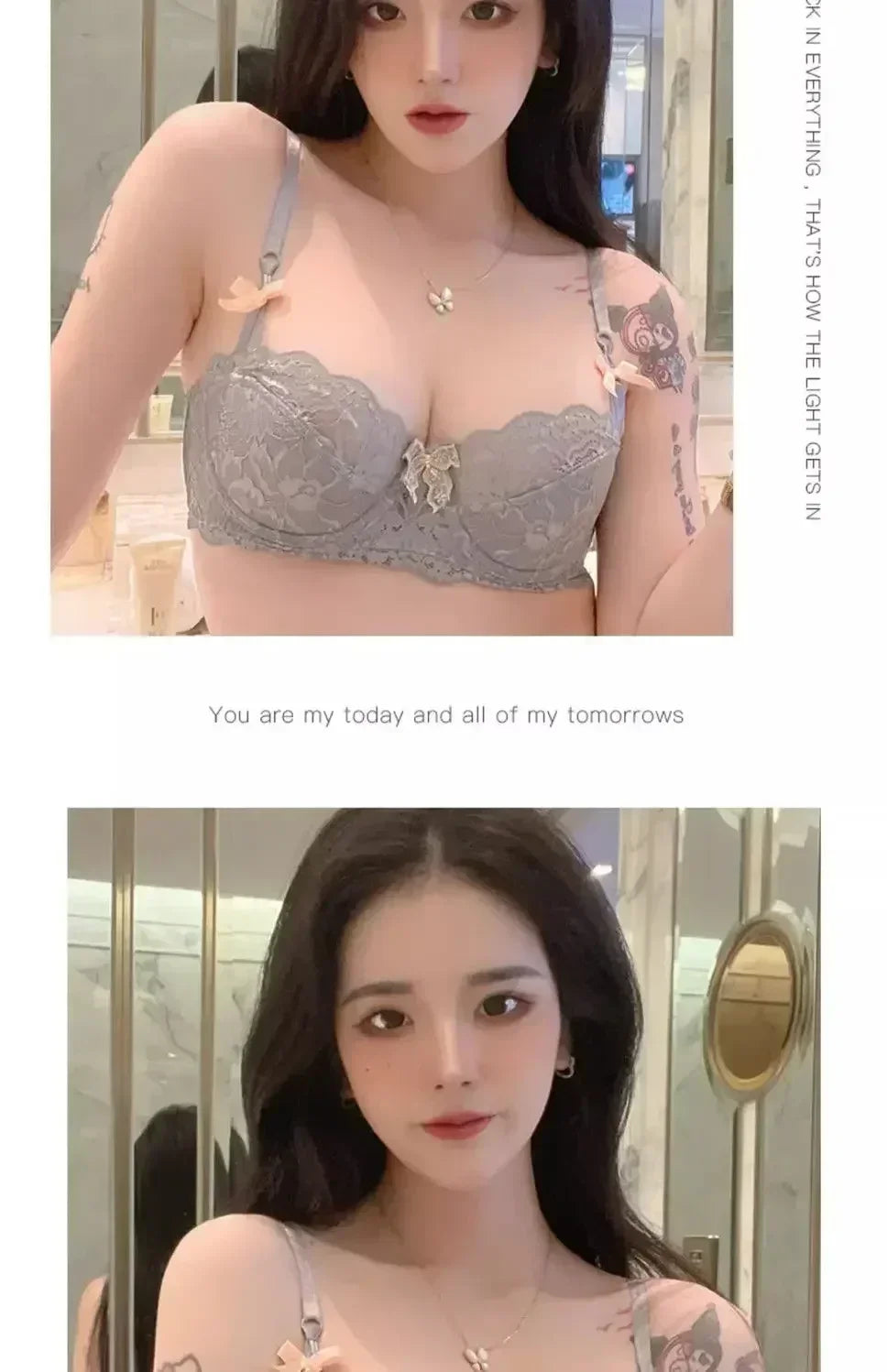 MOYISU French Romantic Lace Comfortable Breathable Sexy Tushy Slim Bra - Urban Heaven Co