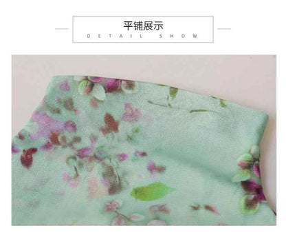 T Shirt Women Turtleneck Full Sleeve Printed Flowers Base Tees Female Sweet T-shirts - Urban Heaven Co