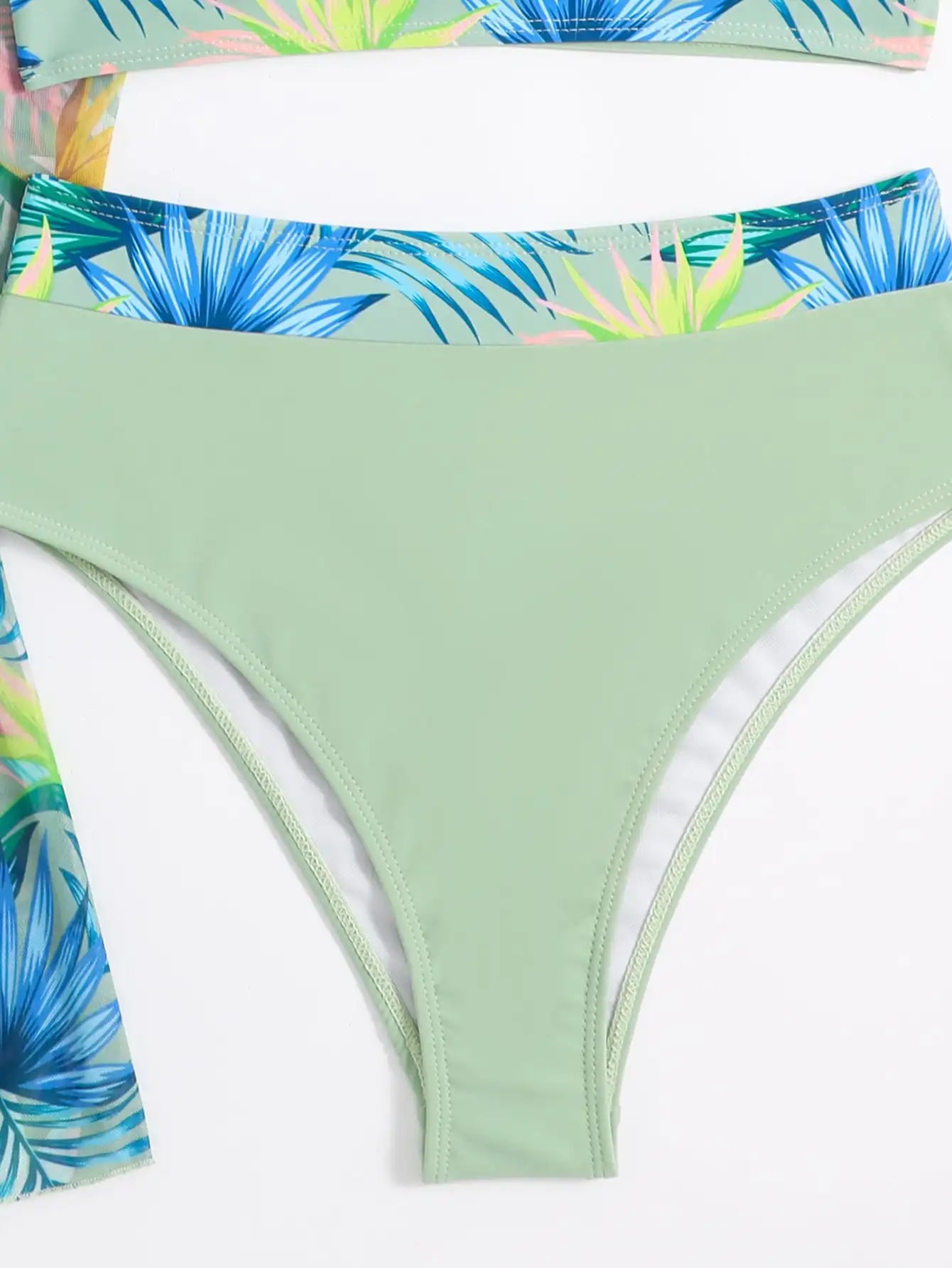 Halter Print Bikini Sets 3PCS Women Swimsuit With Kimono High Waist Swimwear Female Bathers Bathing Swimming Swim Suit Beachwear - Urban Heaven Co