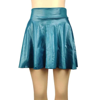 High Waist Faux Leather Textured Half Skirt For Women - Urban Heaven Co