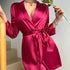 Summer Lace-Up Bathrobe Women – Sexy Ice Silk Gown & Morning Robe for Home - Urban Heaven Co