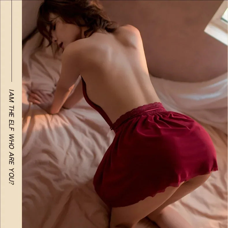 Sexy Backless Transparent Tulle Nightdress - Urban Heaven Co