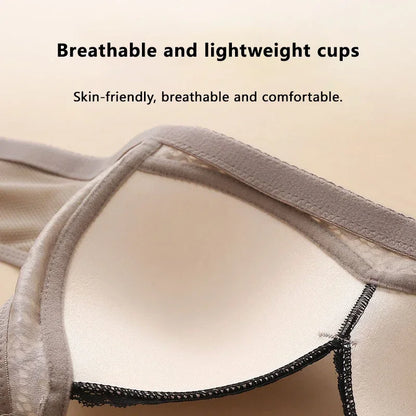 Women Adjustable Lace Bra V-neck Non Steel Ring Anti Sagging Comfortable Sexy Lingerie - Urban Heaven Co