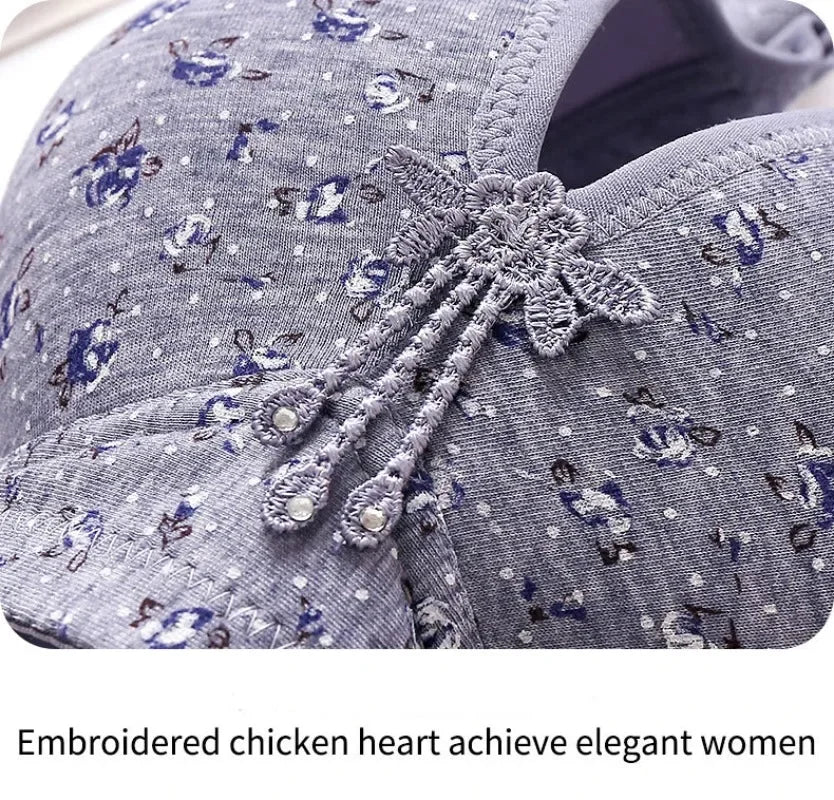 Bras for Women Comfortable Breathable Tops No Steel Ring Printed Bra Push Up Bra Gathering Large Size CD Cup Lingerie Brassiere - Urban Heaven Co