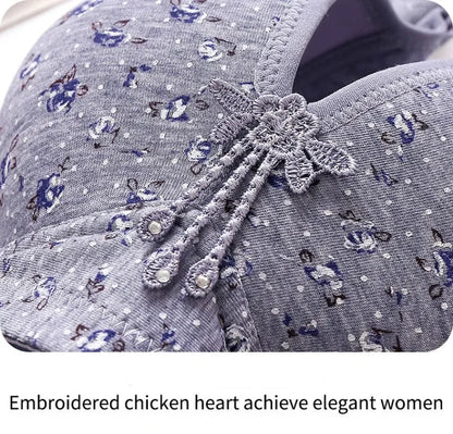 Bras for Women Comfortable Breathable Tops No Steel Ring Printed Bra Push Up Bra Gathering Large Size CD Cup Lingerie Brassiere - Urban Heaven Co