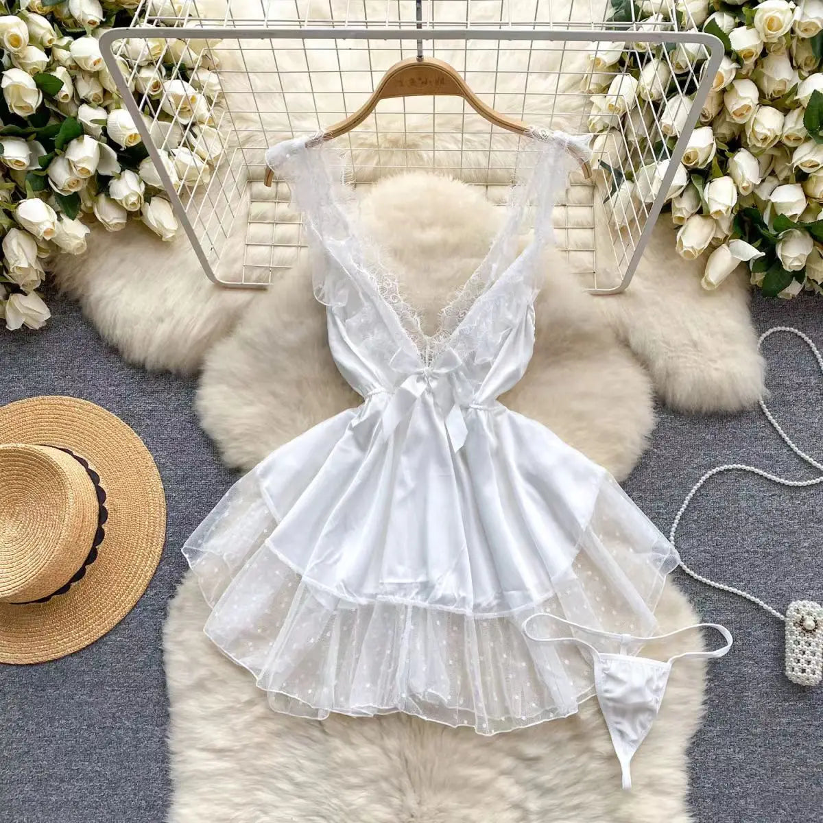 Hot Sexy V-Neck Cross Strap Dress. - Urban Heaven Co