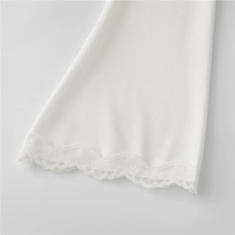 Imcute Wrap Top for Women Y2K Lace Trim Long Sleeve V Neck Workout Yoga Wrap Shirts Slim Fit Tie Front Coquette Tops - Urban Heaven Co